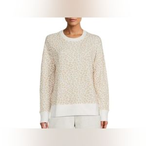 Leopard Print Crewneck - Time & Tru